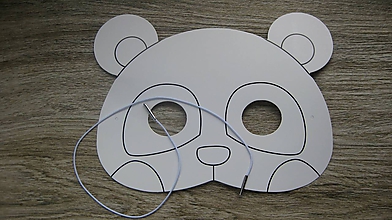 Iný materiál - Kreatívna sada - vyrob si masku na tvár, 1 sada (PANDA) - 11036193_