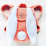Detské tašky - Detský Háčkované plyšový batôžtek kralik zajačik - 11036461_