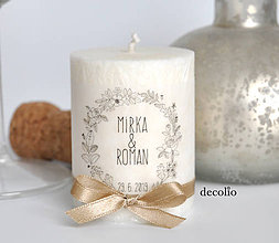 Sviečky - Darček pre hostí #34 (kryštalická sviečka+transparentný nápis) - 11040927_