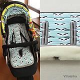 Detský textil - Bugaboo Seat Liner PANDA mint /BUGABOO Podložka do kočíka mentolová - 11042880_