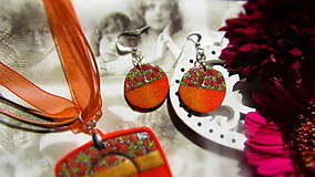 Sady šperkov - Set v oranžovom tóne - 11043203_