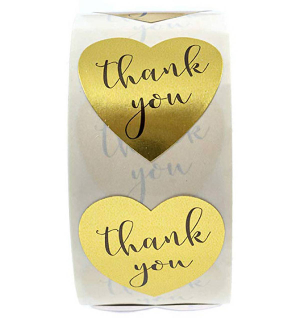 NA102 Nálepka zlatá thank you 2,5 cm