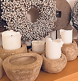 Nádoby - Kamenne misky z keramiky (4x9 cm) - 11042642_