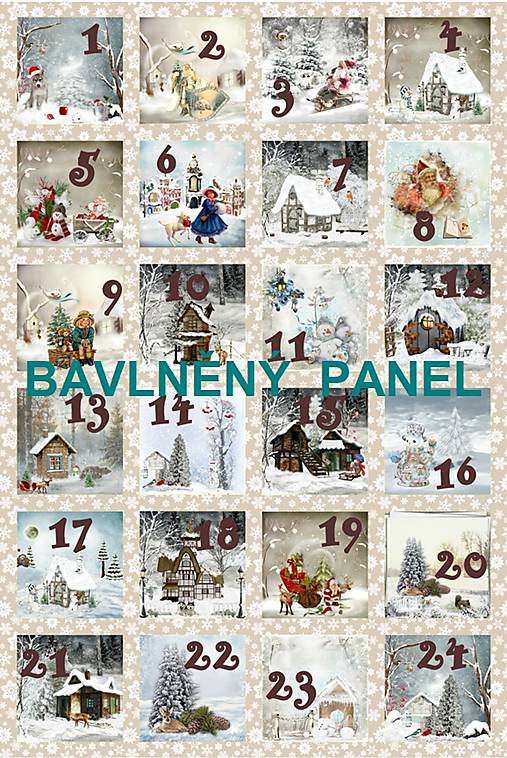  - Panel na adventní kalendář či vánoční výrobky 124-1 (40 x 60) - 11043692_