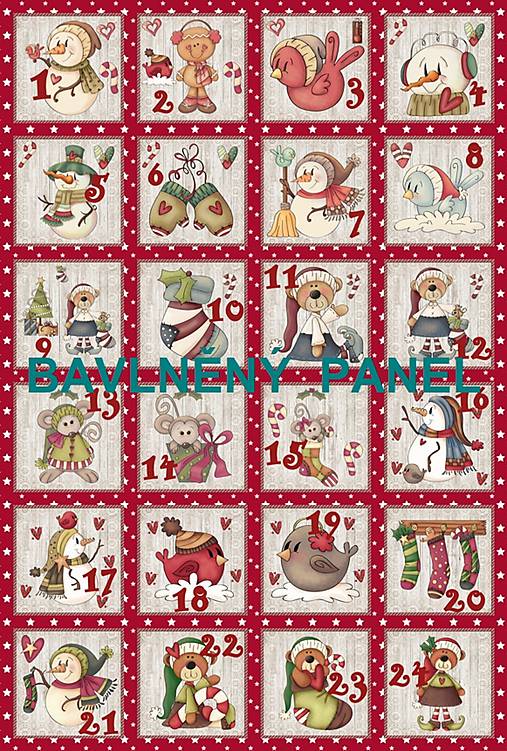  - Panel na adventní kalendář či vánoční výrobky 124-4 (40 x 60) - 11043719_