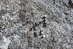 Minerály - Hematit strieborný kocka (3mm) - 11043834_