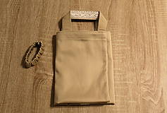 Nákupné tašky - veľká pevná nákupná taška (Zero Waste) (hnedá z bavlny) - 11049091_