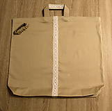 Nákupné tašky - veľká pevná nákupná taška (Zero Waste) (hnedá z bavlny) - 11049139_