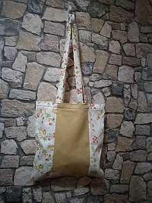 Nákupné tašky - Plátenná taška so žltým vkladom - 11047345_