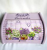Nádoby - Chlebník - Lavender (nápis lavender) - 11053720_