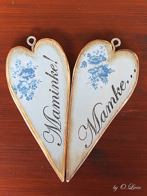 Tabuľky - Vintage štíhle srdce - 11049869_