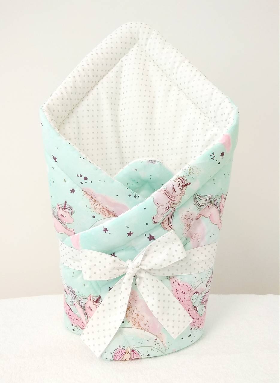 Zavinovačka  (Zavinovačka jednorožec + bodky 80x80cm)