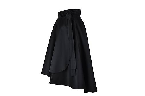 Sukne - ANNA - ELEGANTNÁ asymetrická zavinovacia sukňa (Čierna) - 11053498_