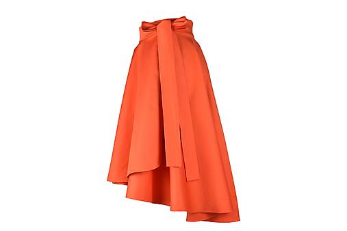 ANNA - ELEGANTNÁ asymetrická zavinovacia sukňa POSLEDNÉ KUSY! (Oranžová)
