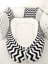 Detský textil - Čierno biely set so štipkou zlata - 11055871_
