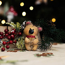 Dekorácie - Vianočná dekorácia "Medvedík" - 11058563_