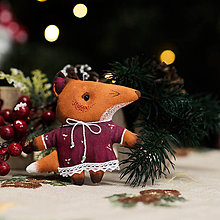 Dekorácie - Vianočná dekorácia "Líška" - 11058630_