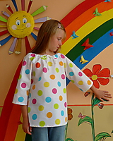 Detské oblečenie - Košieľka Veľké bodky farebné - 11065053_