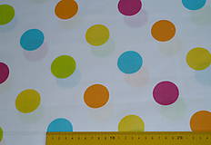 Textil - Látka Veľké bodky farebné a Pokreslený zošit - 11065071_