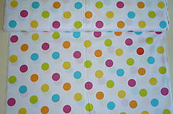 Textil - Látka Veľké bodky farebné a Pokreslený zošit - 11065075_