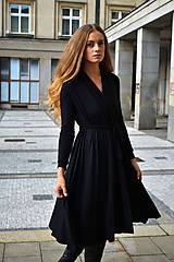 Šaty - APRIL černé, zavinovací šaty/cardigan - 11068156_