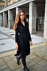 Šaty - APRIL černé, zavinovací šaty/cardigan - 11068159_