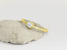 Prstene - 585/1000 zlatý prsteň s mesačným kameňom - 11068366_