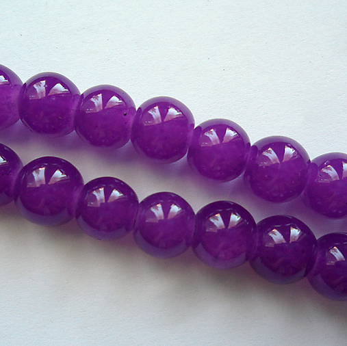 Sklenené korálky Candy Jade Beads™-8mm-10ks (ametyst)