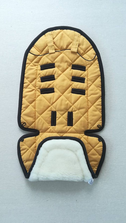 Detský textil - Joolz HUB Seat Liner / Podložka do kočíka horčicová na mieru MUSTARD and NERO - 11067429_