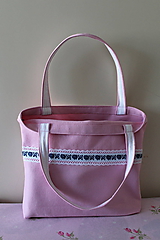 ružová taška s krajkou vintage 