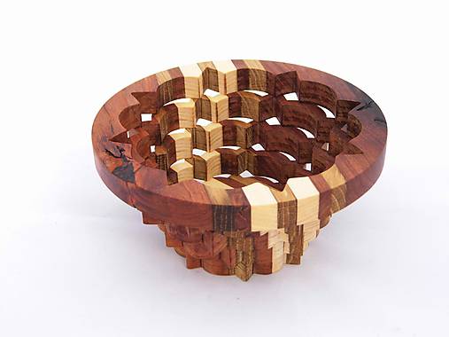  - Drevená miska 15cm - slivková - 11073148_