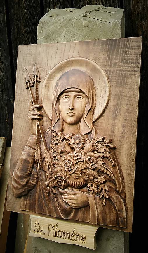 Dekorácie - Drevorezba Sv. Filoména - 11082141_