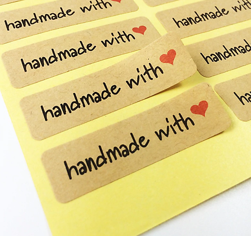  - Samolepky Handmade with love 10ks - 11082091_