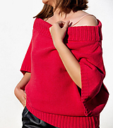 Dámsky sveter v červenej farbe - 100% kašmír