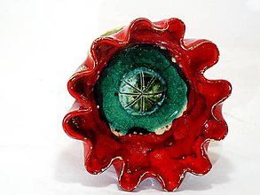 Svietidlá - Aromalampa kvetová (Červená) - 11080209_