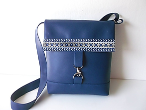 Pánske tašky - kabela pre pánov (Modrá/ornament) - 11081916_