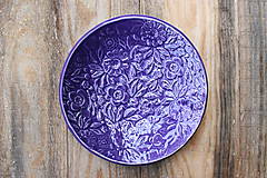 Nádoby - Hlboký tanier - levanduľová kolekcia - 11086152_