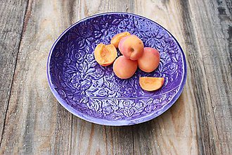 Nádoby - Hlboký tanier - levanduľová kolekcia - 11086156_