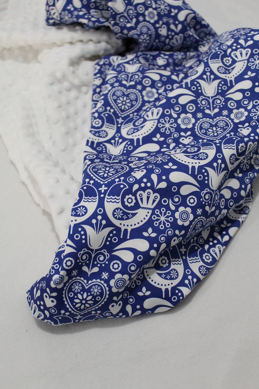 Detský textil - Minky deka Folk, 100x70cm - 11087691_