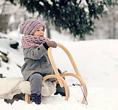 Detské doplnky - Sněhová královna - nákrčník Růžová mlha - 11089275_