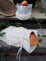 Úžitkový textil - Ľanové vrecko na chlieb Linen Memories - 11089265_