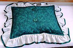 Úžitkový textil - Smaragd na vankúši... - 11091998_
