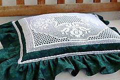 Úžitkový textil - Smaragd na vankúši... - 11091999_