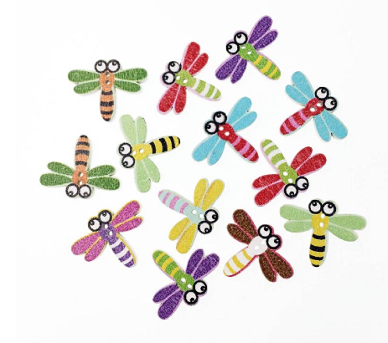 G104 Gombíček drevený Vážka 2,0 x 2,5 cm