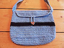 Dievčenská háčkovaná kabelka - modrá