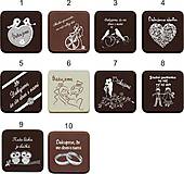 Darčeky pre svadobčanov - Svadobné čokoládky v škatuľke - 11089870_