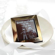 Darčeky pre svadobčanov - Svadobné čokoládky v škatuľke - 11089846_