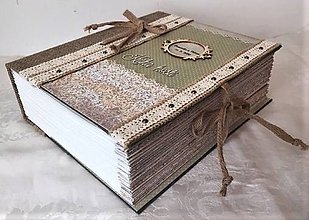 Papiernictvo - Veľká hrubá Kniha hostí vo vintage štýle - 11094206_