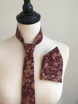 Pánske doplnky - pánska kravata Jesenné lístie - 11092700_