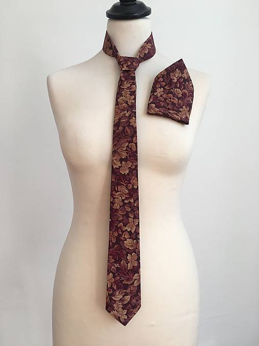 pánska kravata Jesenné lístie